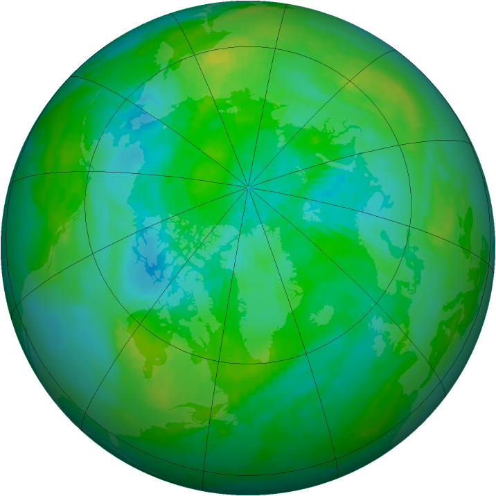 Arctic ozone map for 09 September 1979
